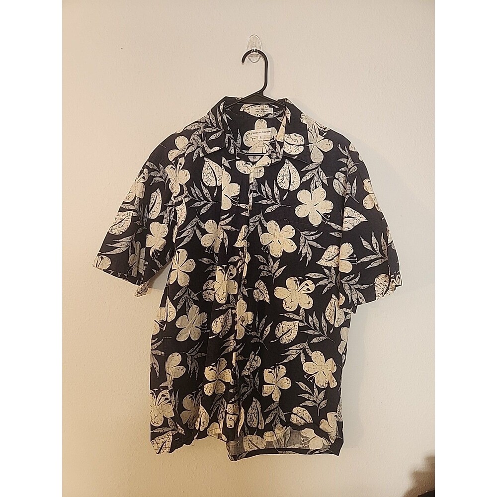 pierre cardin Men's Shirt L Hawaiian Martinis Cocktails Camp Luau Country Club